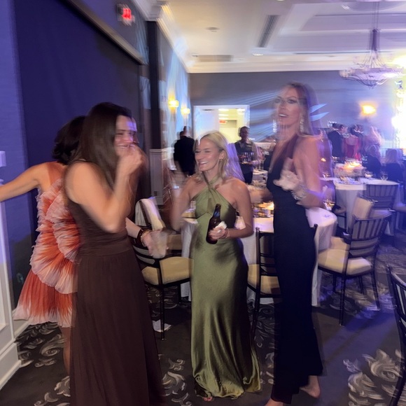 BHLDN Satin halter neck Dress - Olive Green new with tags - Picture 7 of 7